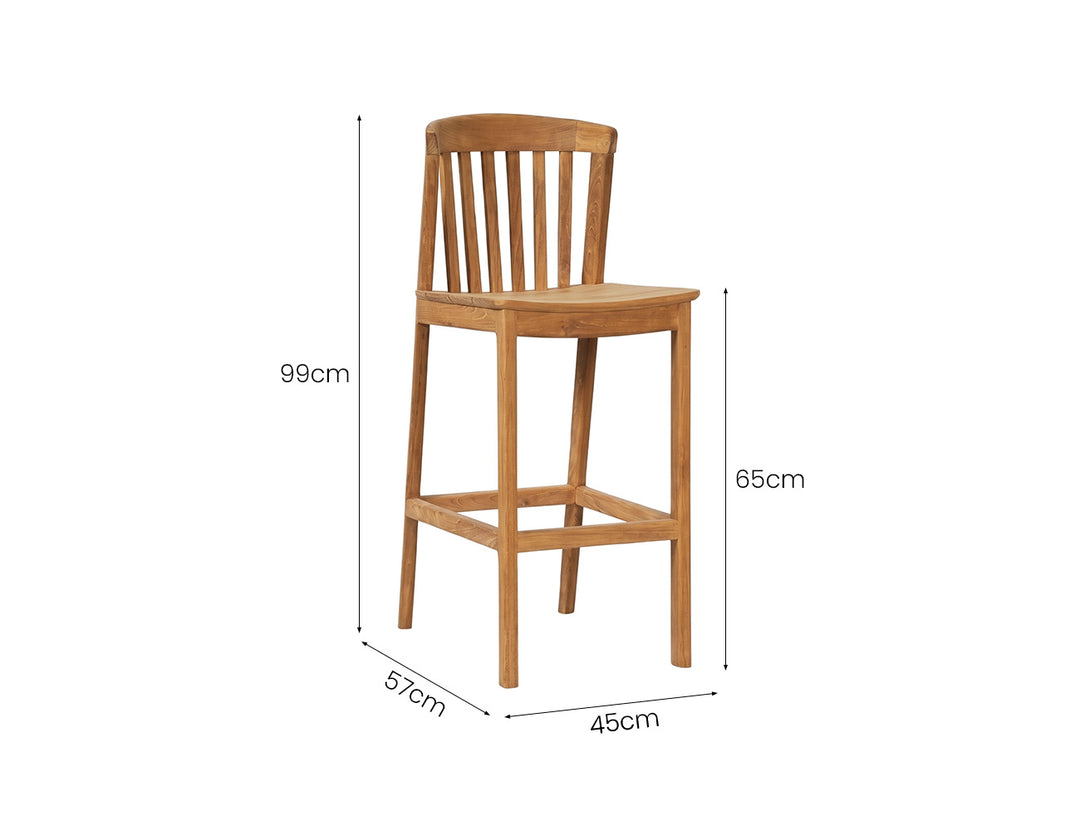 Solo teak Counter Chair-SH 65 cm