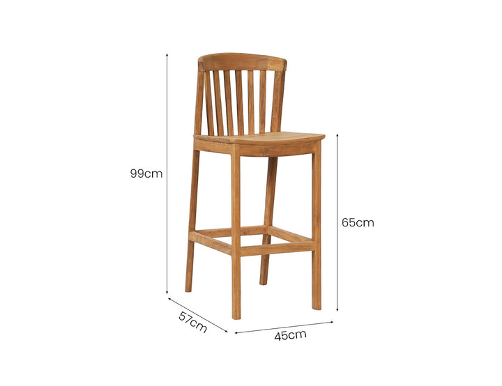 Solo teak Counter Chair-SH 65 cm