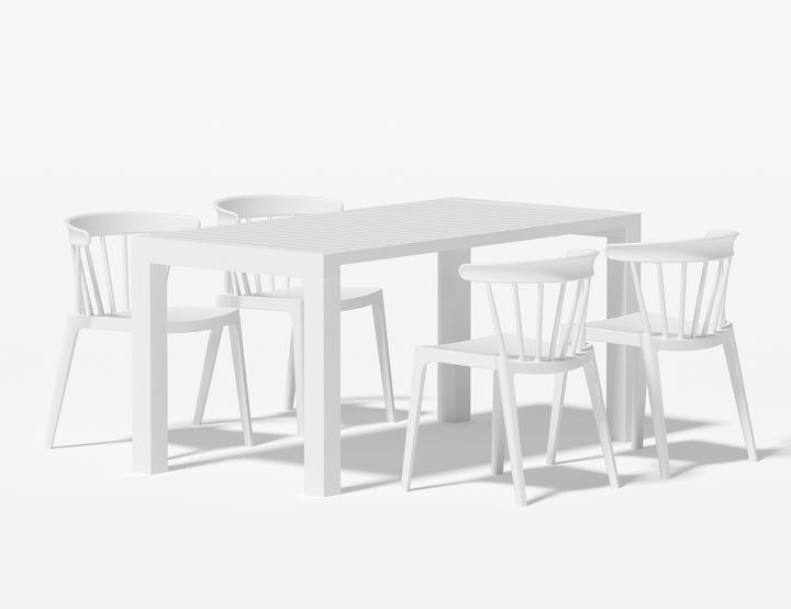 Cirrus Table With Amie Chairs 5-Piece Outdoor Dining Set