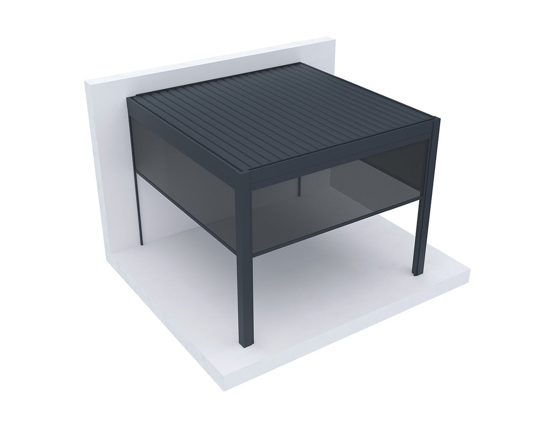 Manual Blind For Mediterranean-SKY Wall Mounted Louvre Roof Pergola