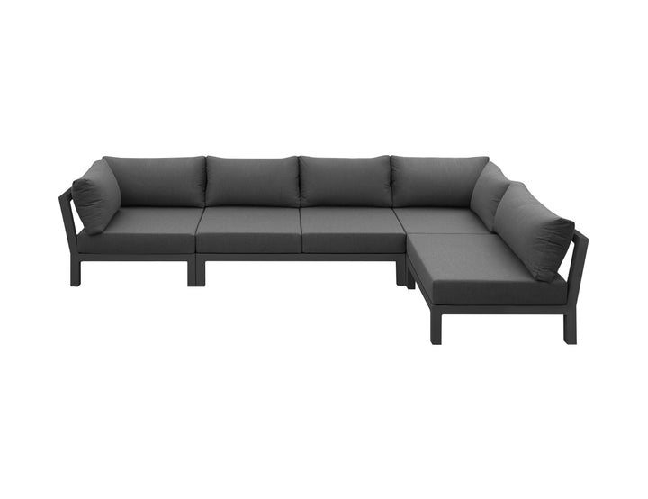 Newport 2.0 Aluminium Outdoor Sofa L Sectional - 5 Seat