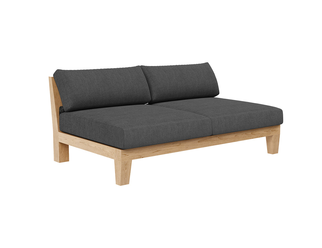 Newport Teak Outdoor Sofa with Armless Chairs - 6 Seat, ,