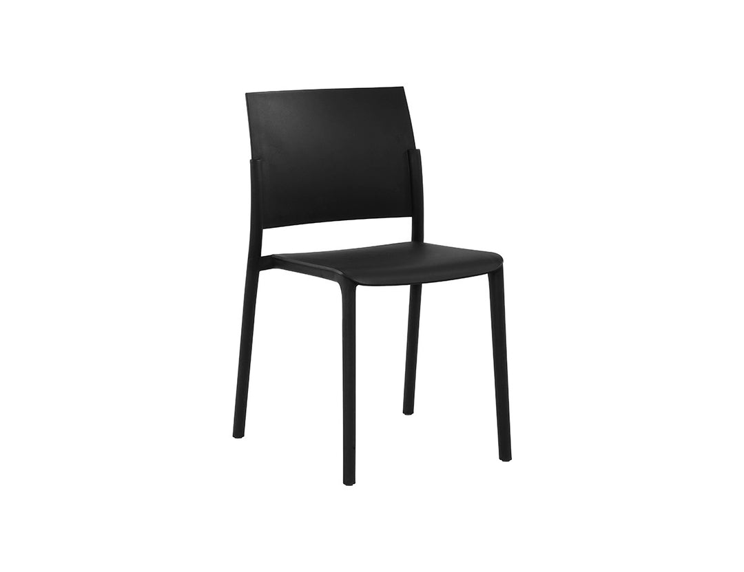 Elsa Outdoor Dining Armless Chair, Colour: Black,