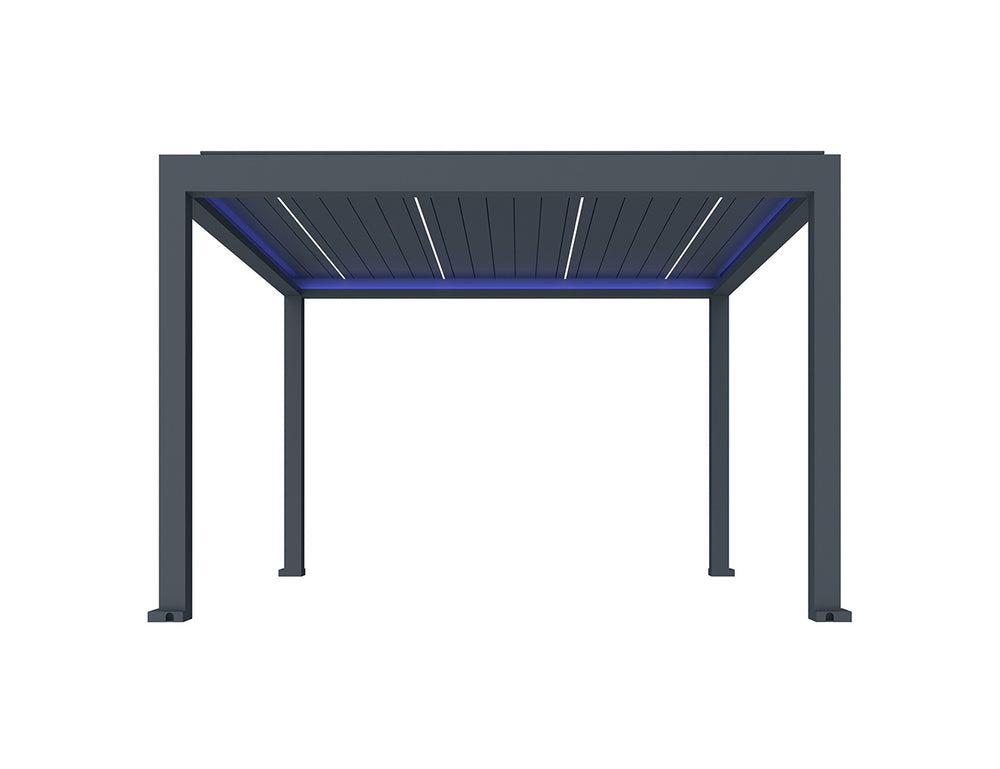 Pacific Motorised Freestanding Louvre Roof, Size: 4 x 4m, Colour: Black