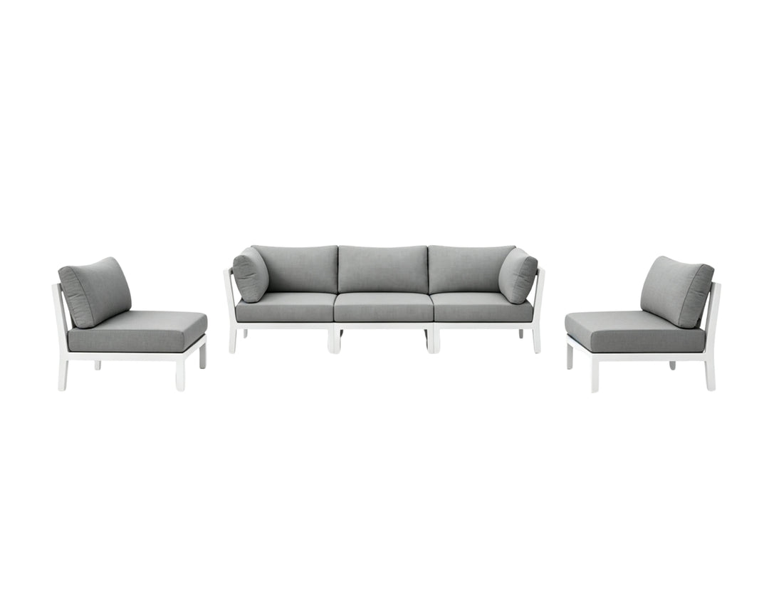 Newport 2.0 Aluminium Outdoor Sofa Set - 5 Seat