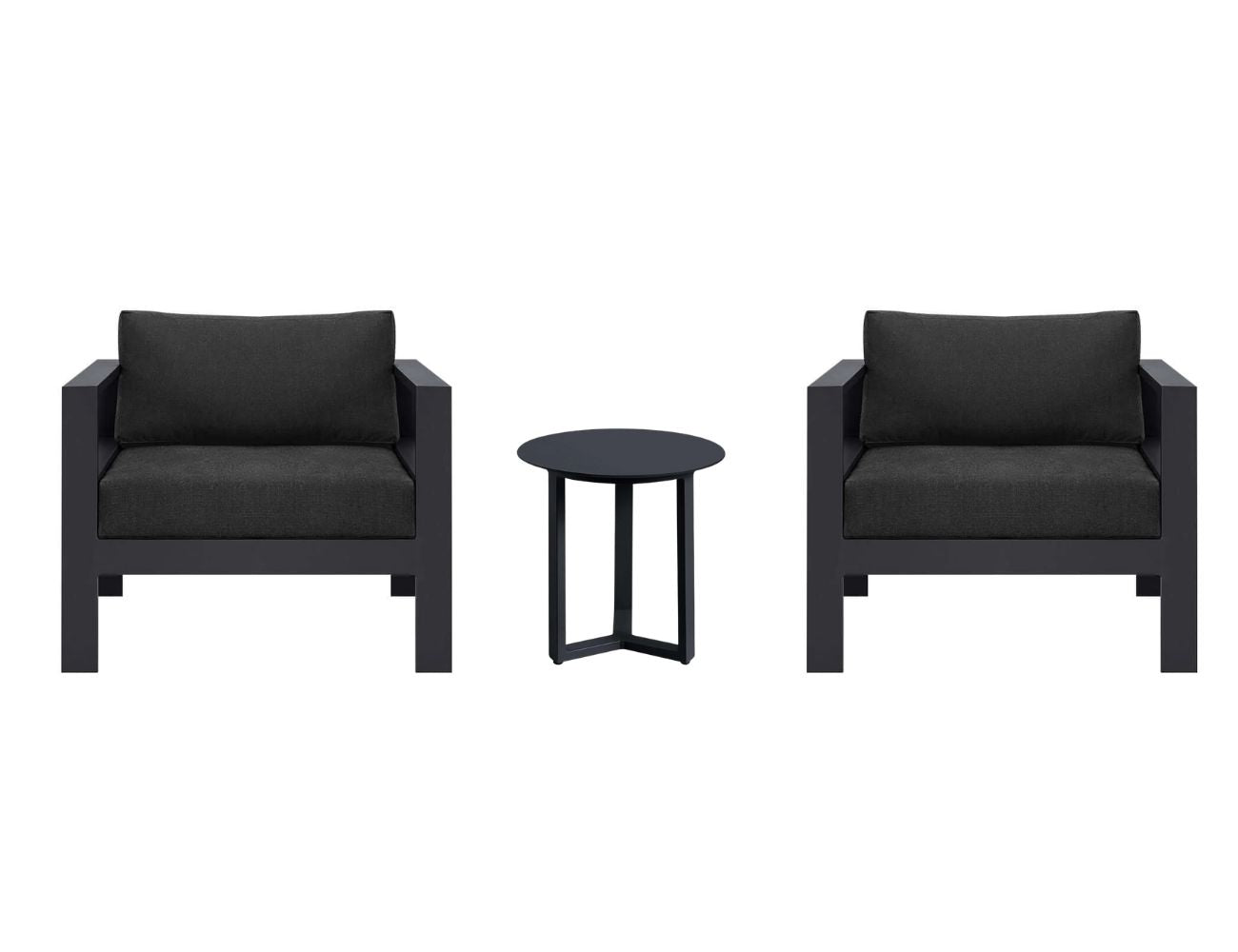 Sandpiper 2.0 Outdoor Conversation Set With Round Coffee Table- 3PCS