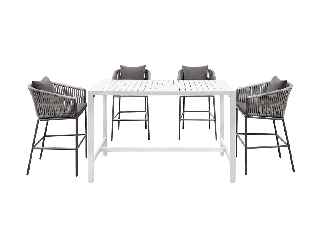 Stratus Outdoor Aluminium Bar Leaner Table, Size: 120cm, Colour: Dark Grey