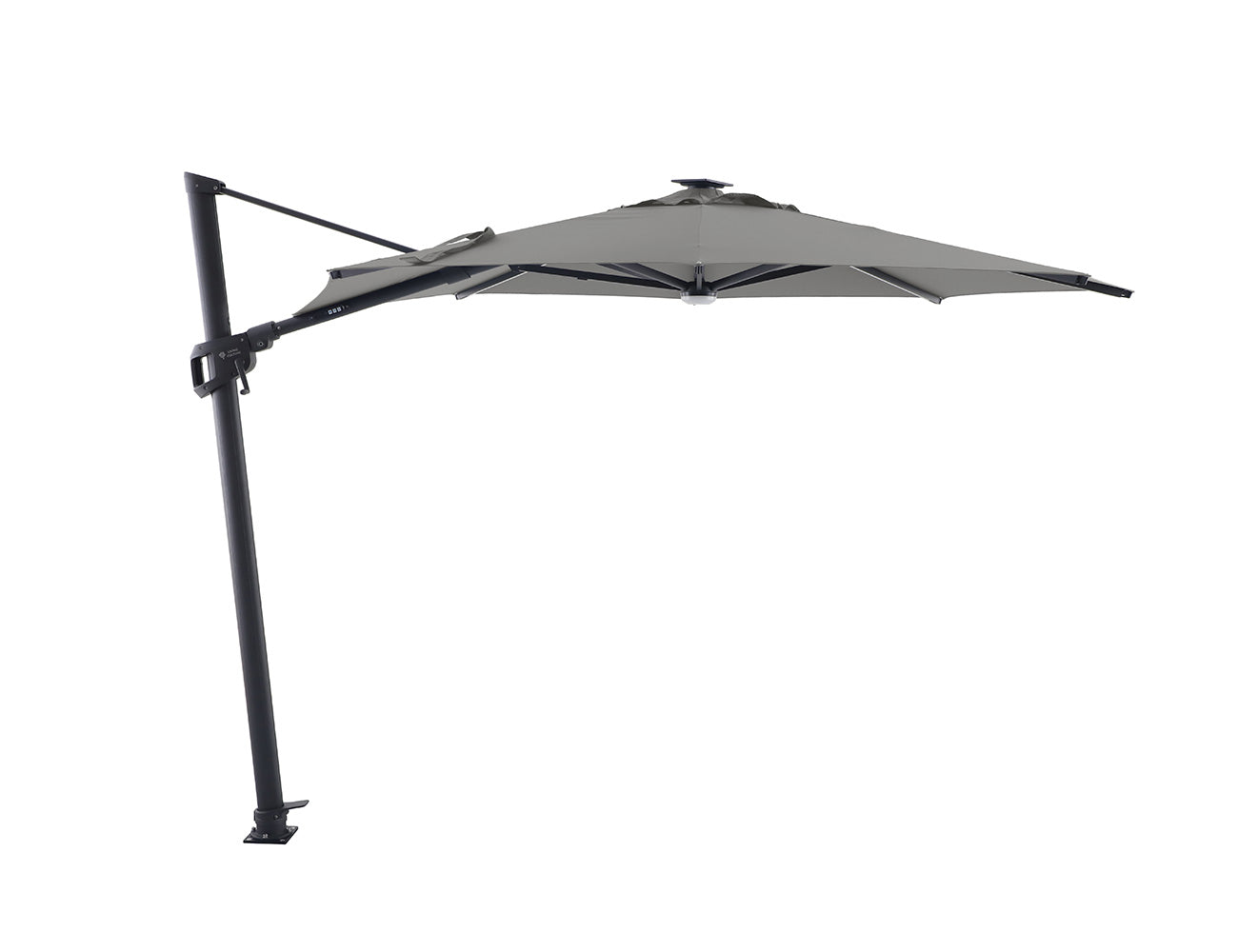 Agave 3m Round Cantilever Umbrella, Colour: Black,