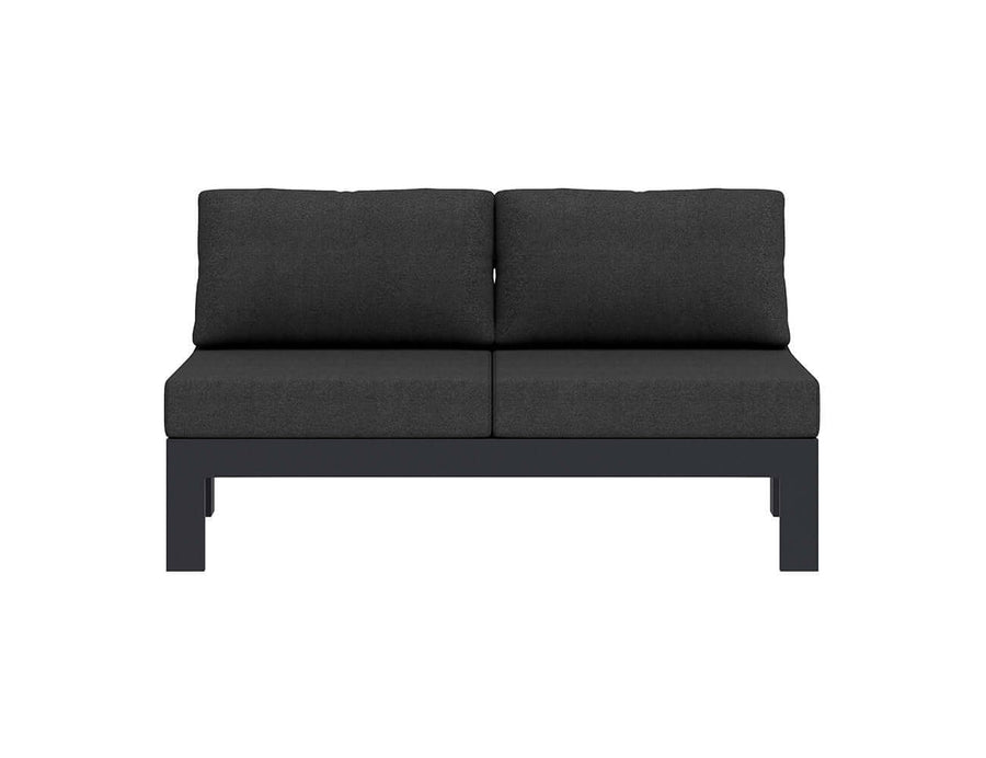 Sandpiper 2.0 Outdoor Armless Loveseat, Colour: Grey,