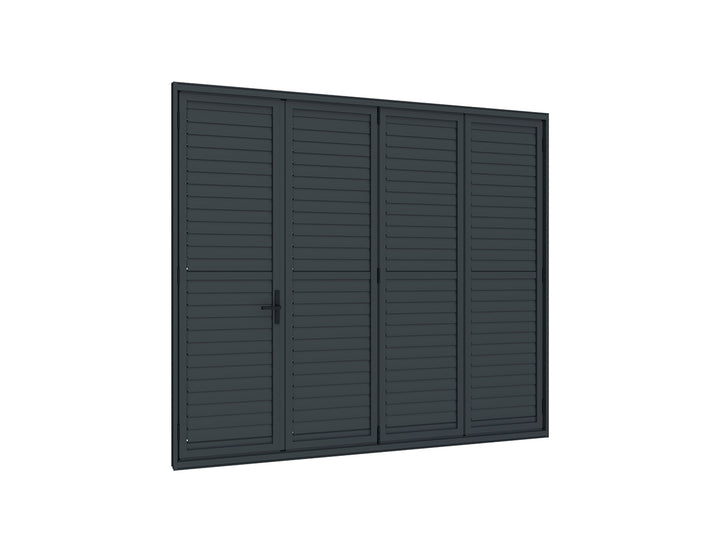 Pacific Freestanding Pergola Bifold Shutter Wall