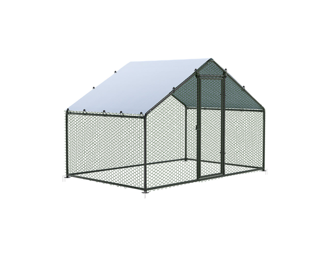 Outdoor Chicken Run With One Cover - 300x200x200cm, Upgraded Frame for Extended Durability, ,