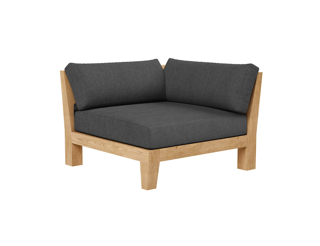 Newport Teak Outdoor Sofa with Armless Chairs - 5 Seat, ,