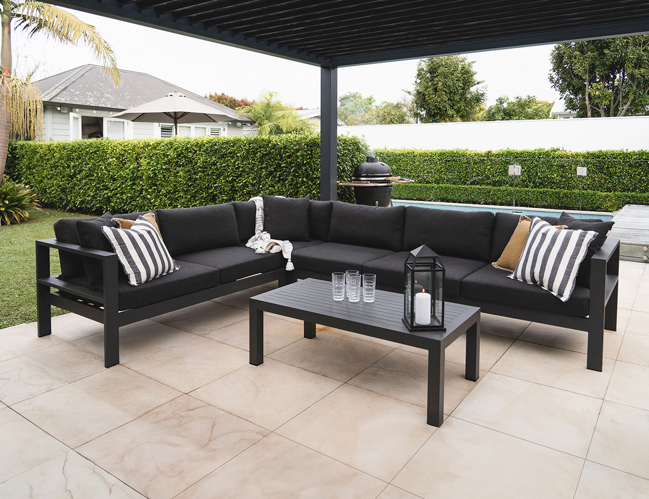 Sandpiper 2.0 Outdoor Corner Sofa Set - 5PCS, Colour: Grey,