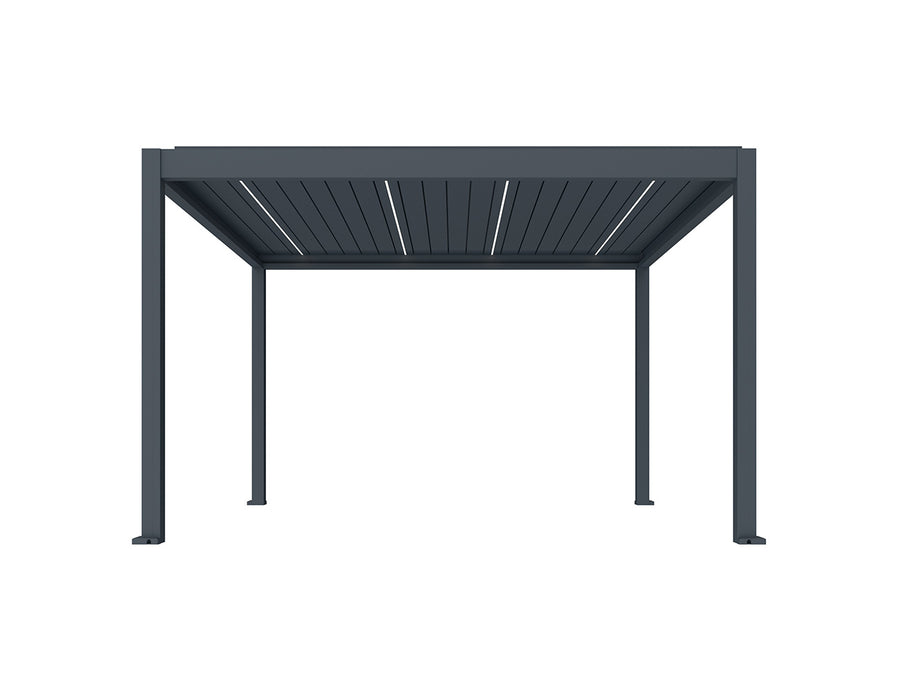 Caribbean Motorised Freestanding Louvre Roof Aluminium Pergola, Size: 4 x 4m, Colour: Charcoal