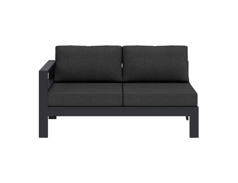 Sandpiper 2.0 Outdoor Sectional Right Arm Loveseat, Colour: Charcoal Grey,
