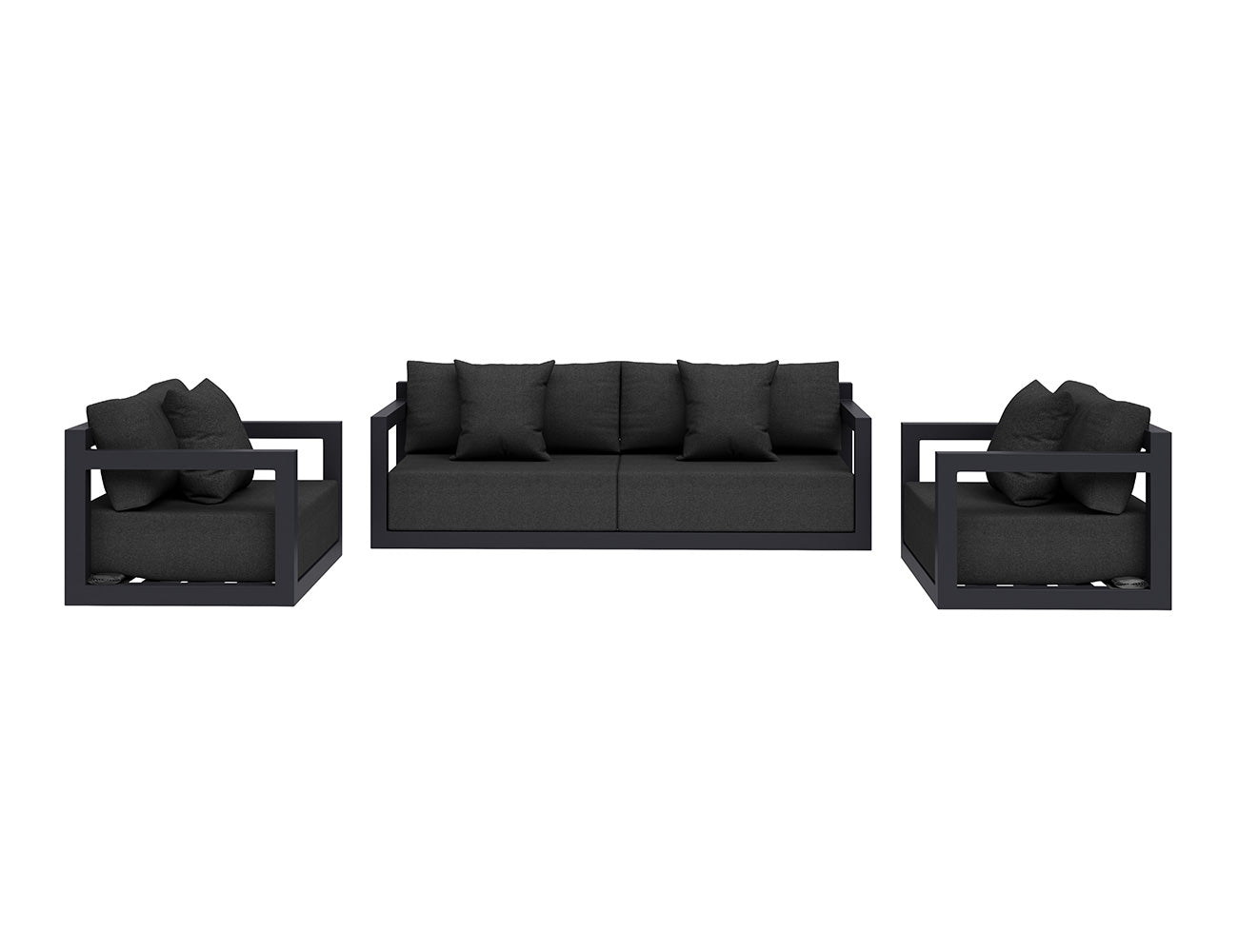 Ibis 2.0 Outdoor Sofa Sectional 3 Seater Set - 3pcs