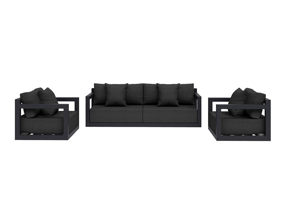 Ibis 2.0 Outdoor Sofa Sectional 3 Seater Set - 3pcs