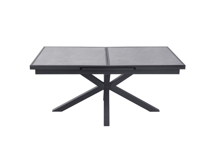 Ceramica Extendable Dining Table, Colour: Dark Grey,