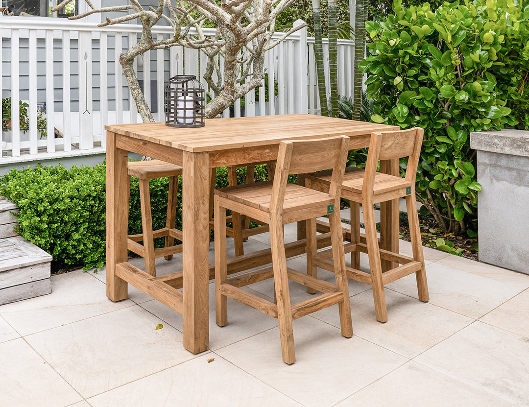 Teak Rectangular Counter Height Table