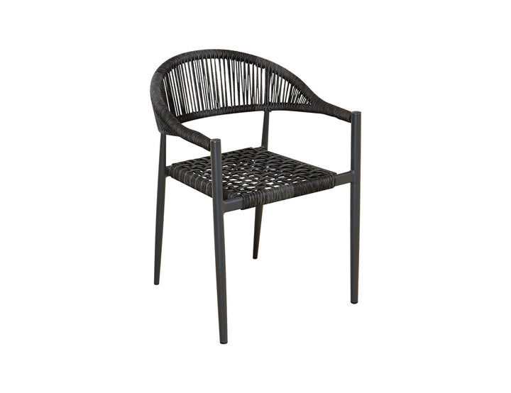 Magpie Aluminium And Rattan Dining Chair, Colour: Grey,