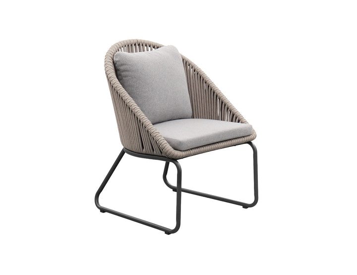 Rifleman 2.0 Aluminium And Rope Outdoor Patio Dining Chair