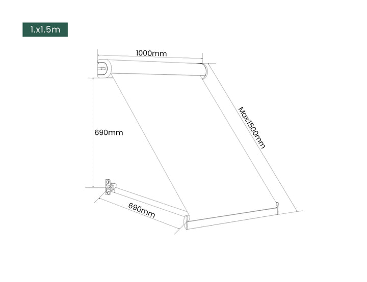 Solaris Solar-Powered Pivot Arm Awning