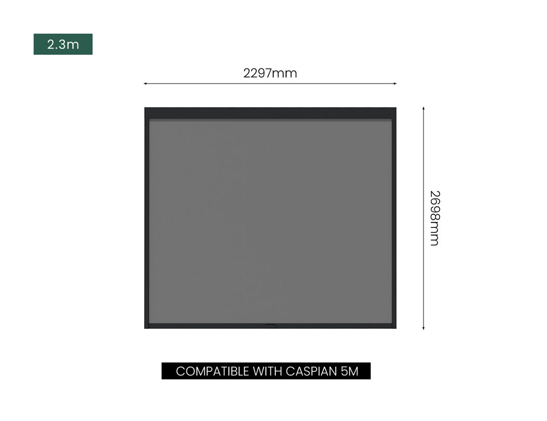 Retractable Shade Blind For Caribbean & Caspian & Atlantic Wall Mounted Pergola 2.0