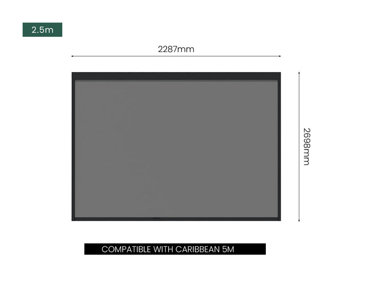 Retractable Shade Blind For Caribbean & Caspian & Atlantic Wall Mounted Pergola 2.0