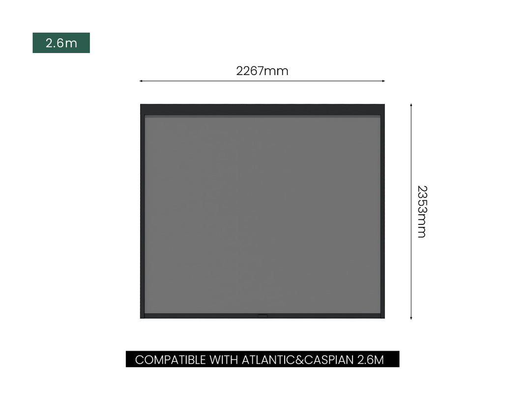 Retractable Shade Blind For Caribbean & Atlantic & Caspian Freestanding Pergola 2.0