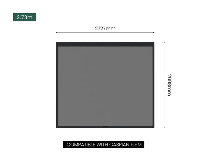 Retractable Shade Blind For Caribbean & Caspian & Atlantic Wall Mounted Pergola 2.0