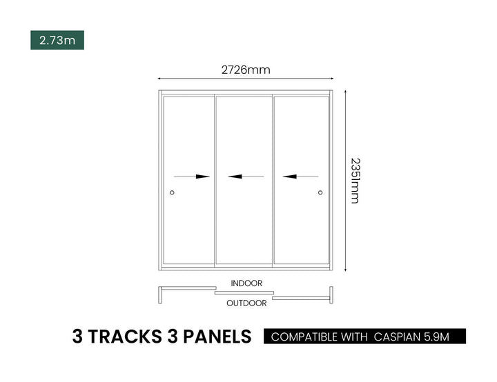 Frameless Glass Sliding Door for Caribbean & Atlantic & Caspian Freestanding Pergola