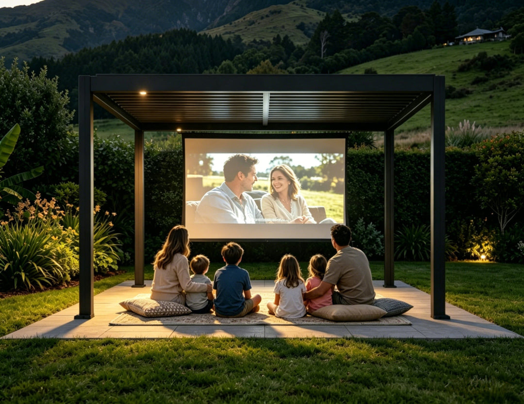 Caspian Motorised Freestanding Louvre Roof Aluminium Pergola