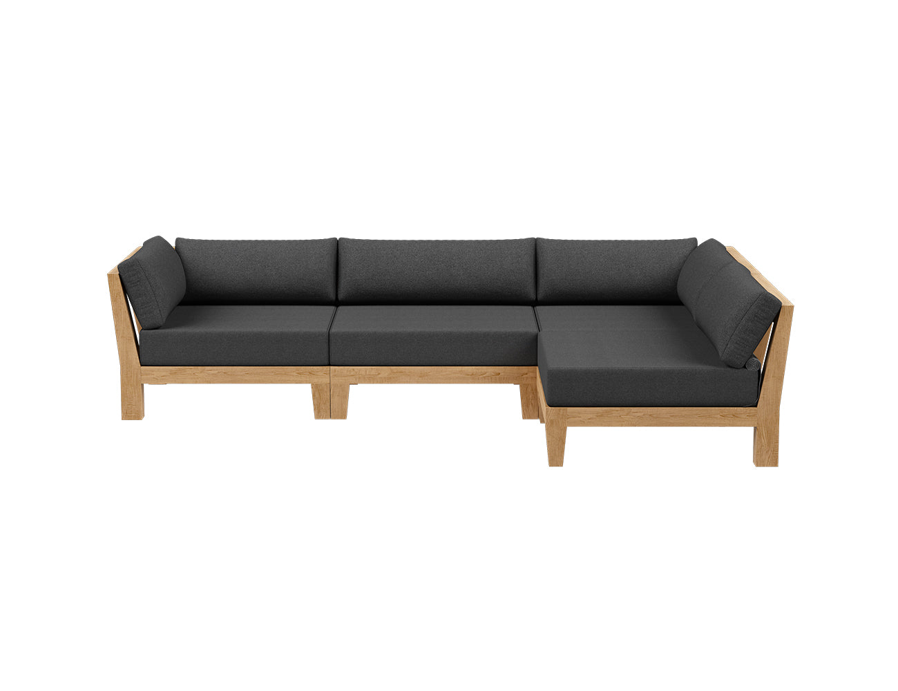 Newport Teak Outdoor Sofa L Sectional - 4 Seat, ,