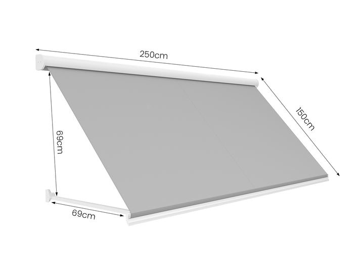 Solaris Motorised Retractable Drop-Arm Window Awning