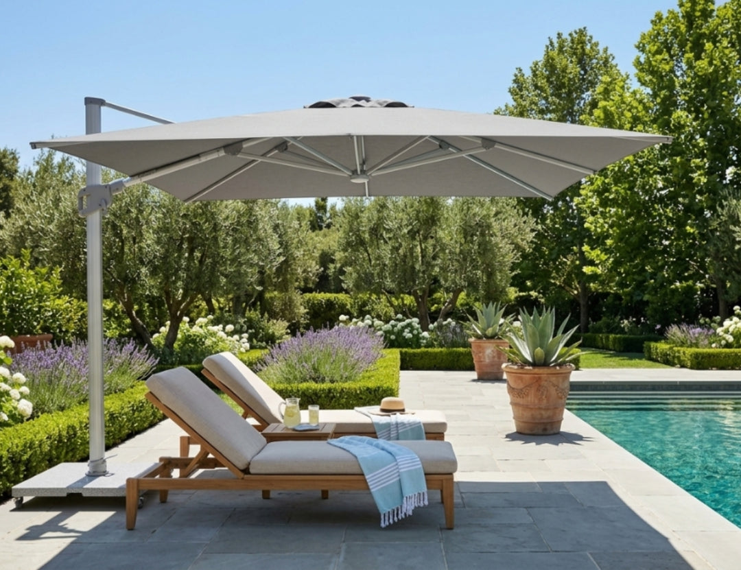 Alabaster 3×4m Rectangle Cantilever Umbrella