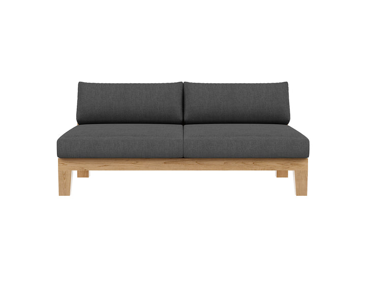 Newport Teak Outdoor Sofa with Armless Chairs - 6 Seat