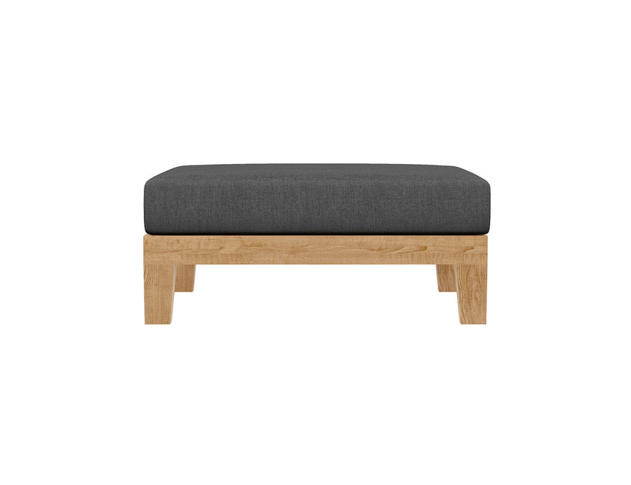 Newport Teak Outdoor Ottoman, ,