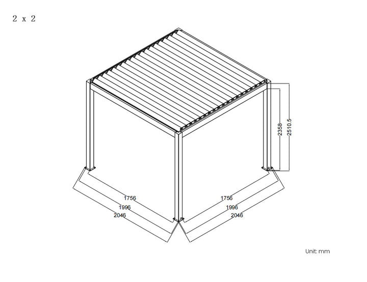 Baltic Motorised Freestanding Louvre Roof Aluminium Pergola