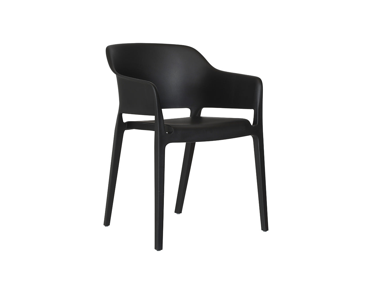 Anna Outdoor Patio Dining Armchair, Colour: Black,