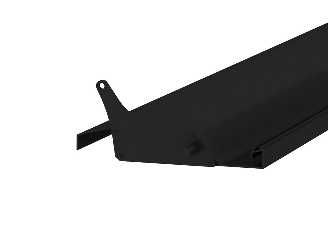 Draft Hekerua Manual Wall Mounted Louvre Roof Aluminium Pergola, Size: 3 x 3m, Colour: Black