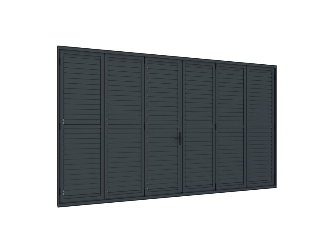 Pacific Freestanding Pergola Bifold Shutter Wall