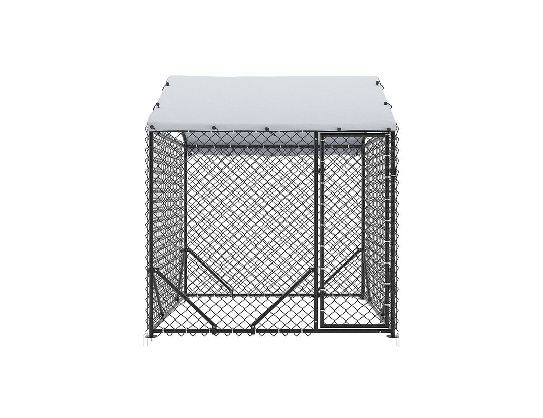 Outdoor Dog Run - 196x196x230cm, Upgraded Mesh and Frame for Extended Durability