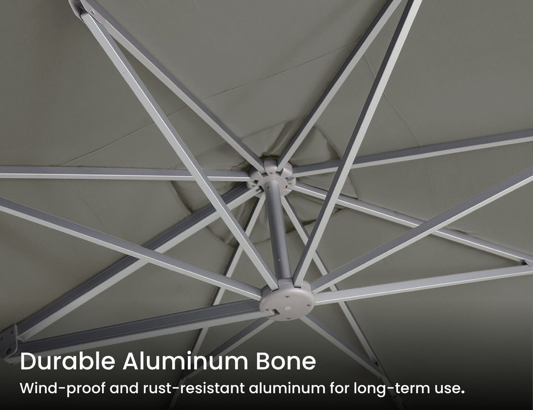 Alabaster 4m Round Cantilever Umbrella