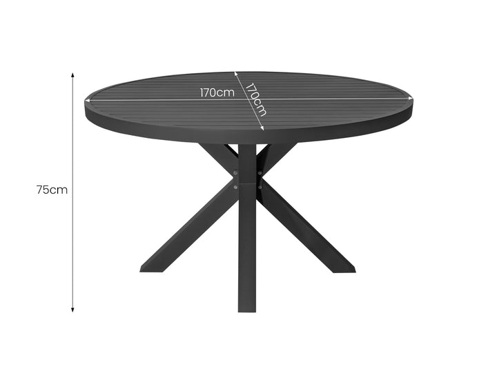 Dipper Round Cross Leg Dining Table