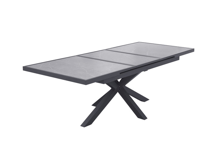 Ceramica Extendable Dining Table, Colour: Dark Grey,