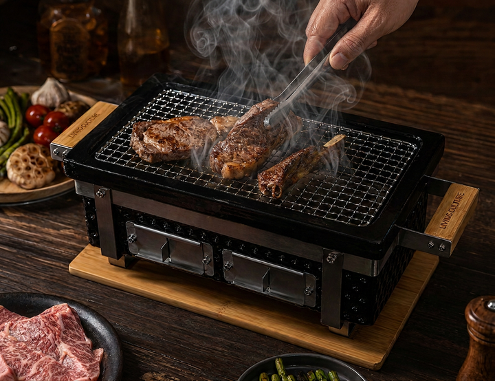 Shima Outdoor Hibachi Tabletop BBQ Grill - Rectangle