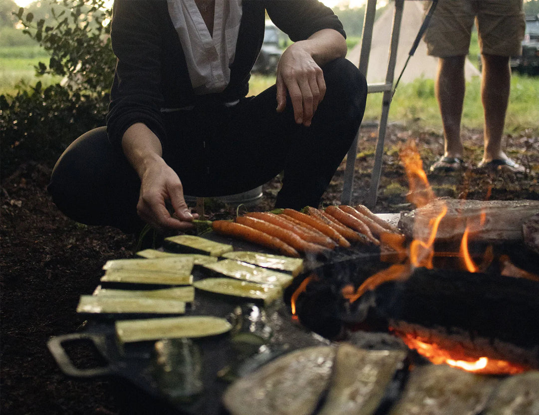 80cm Fire Pit Grill Plate Set