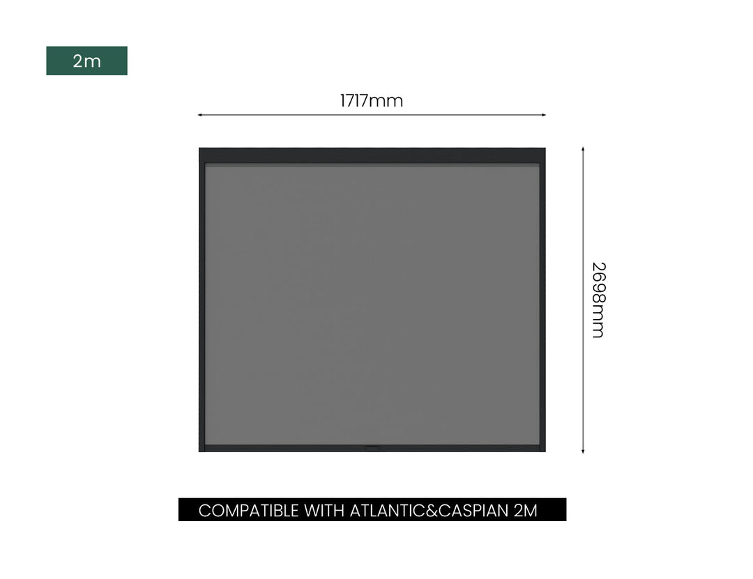 Retractable Shade Blind For Caribbean & Caspian & Atlantic Wall Mounted Pergola 2.0