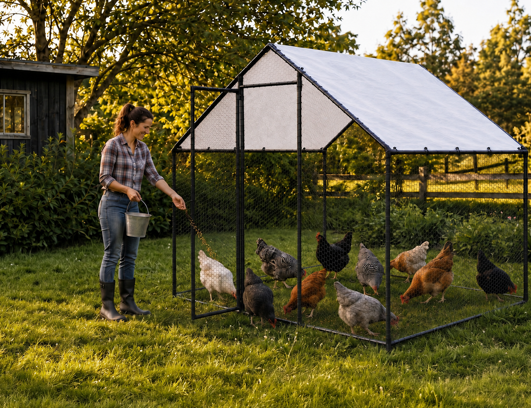 Aegis Walk-In Chicken Coop Run with UV Cover - 300x200x200cm