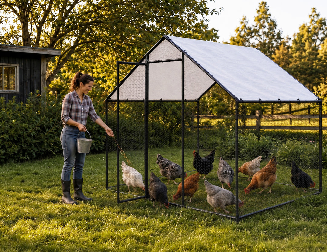 Aegis Walk-In Chicken Coop Run with UV Cover - 300x200x200cm
